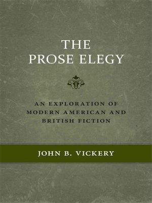 cover image of The Prose Elegy